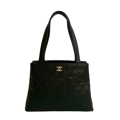 Chanel Matelasse Coco Mark Caviar Skin Tote Bag