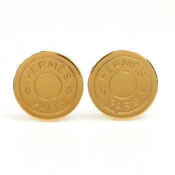 Hermes Herms Serie Metal Gold Earrings