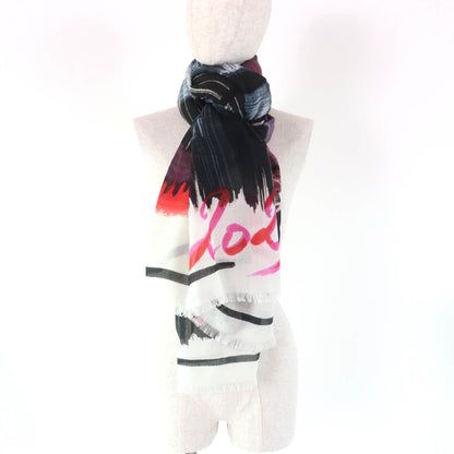 Chanel 100% Cashmere Tweed 2023 Fringed All-Over Print Large Stole/Shawl