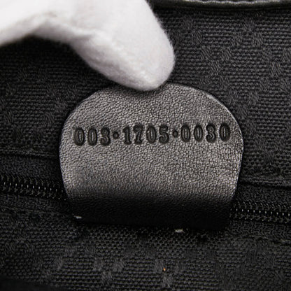 Gucci Bamboo Backpack 003 1705 0030 Black Suede Leather