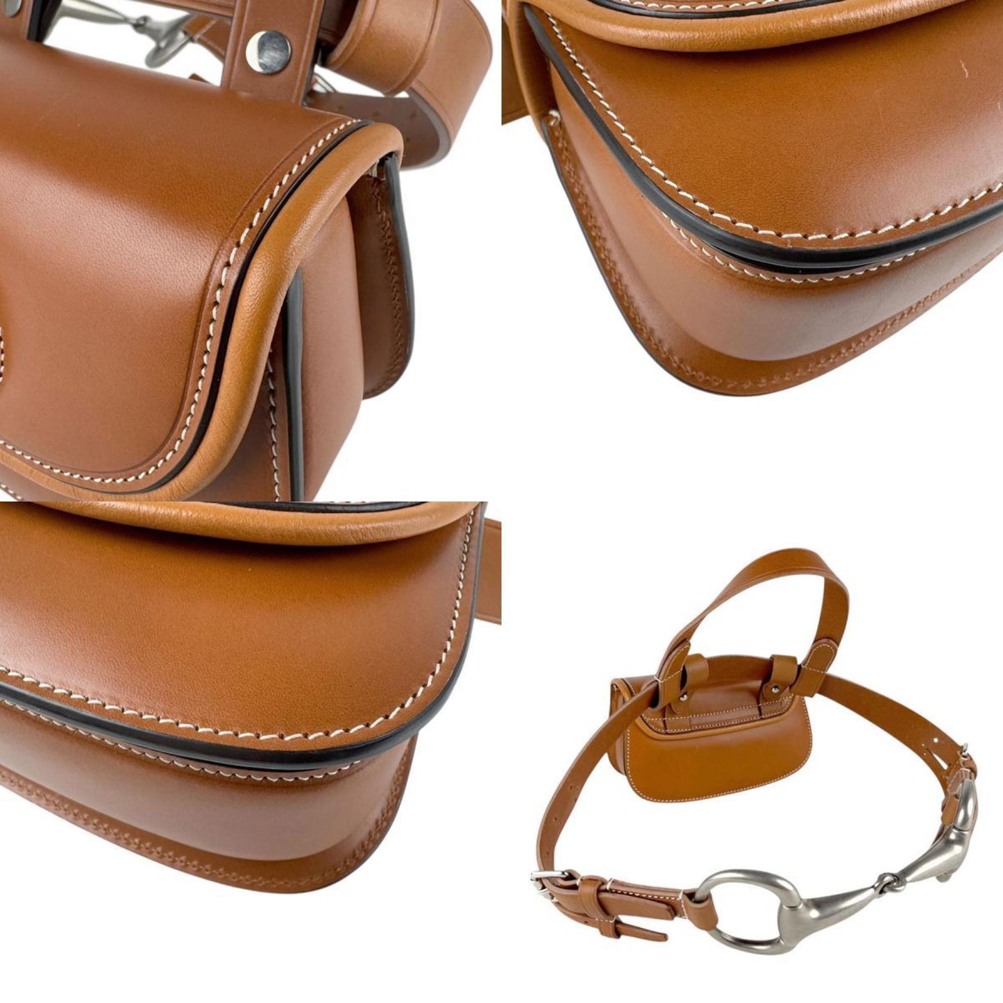 Gucci Bamboo 1947 Waist Bag/Body Bag In Brown Leather For Men And Women