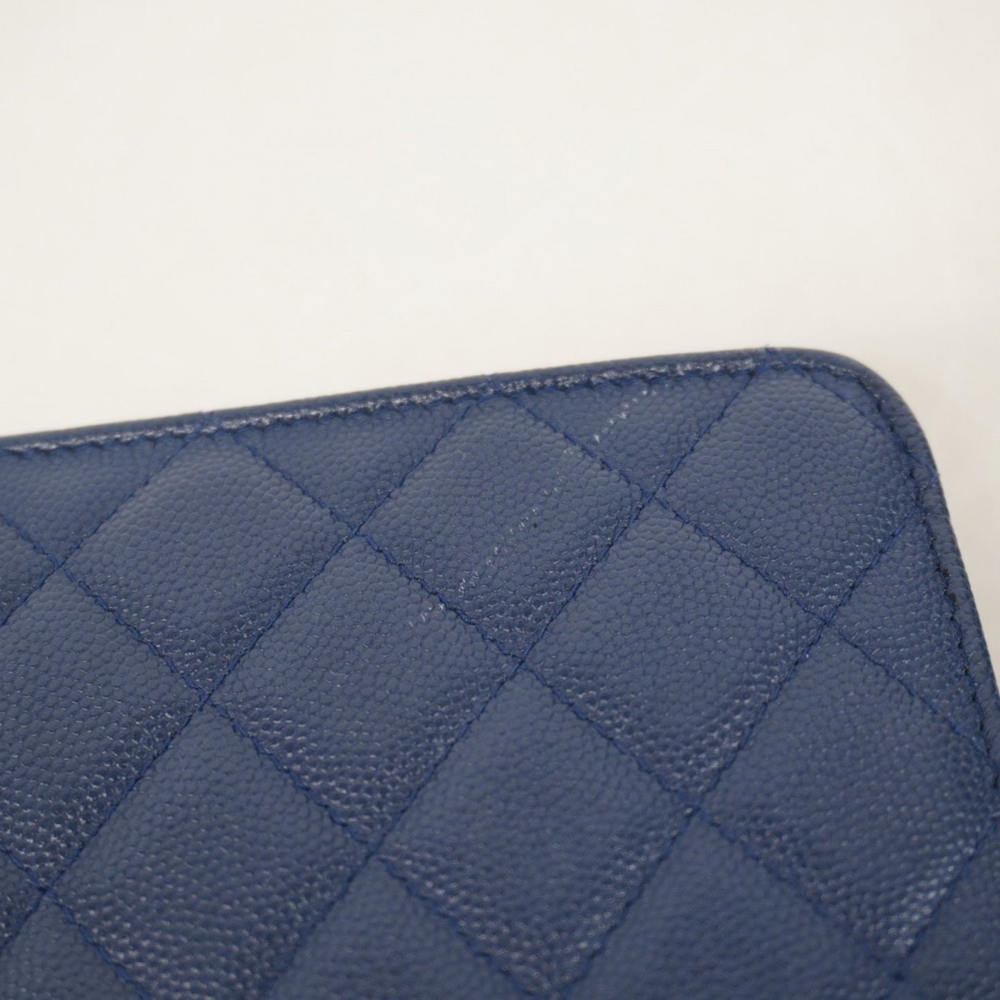 Chanel Matelasse Shoulder Wallet With Chain Bag In Caviar Leather