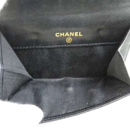 Chanel Bifold Wallet Coco Mark Leather Black