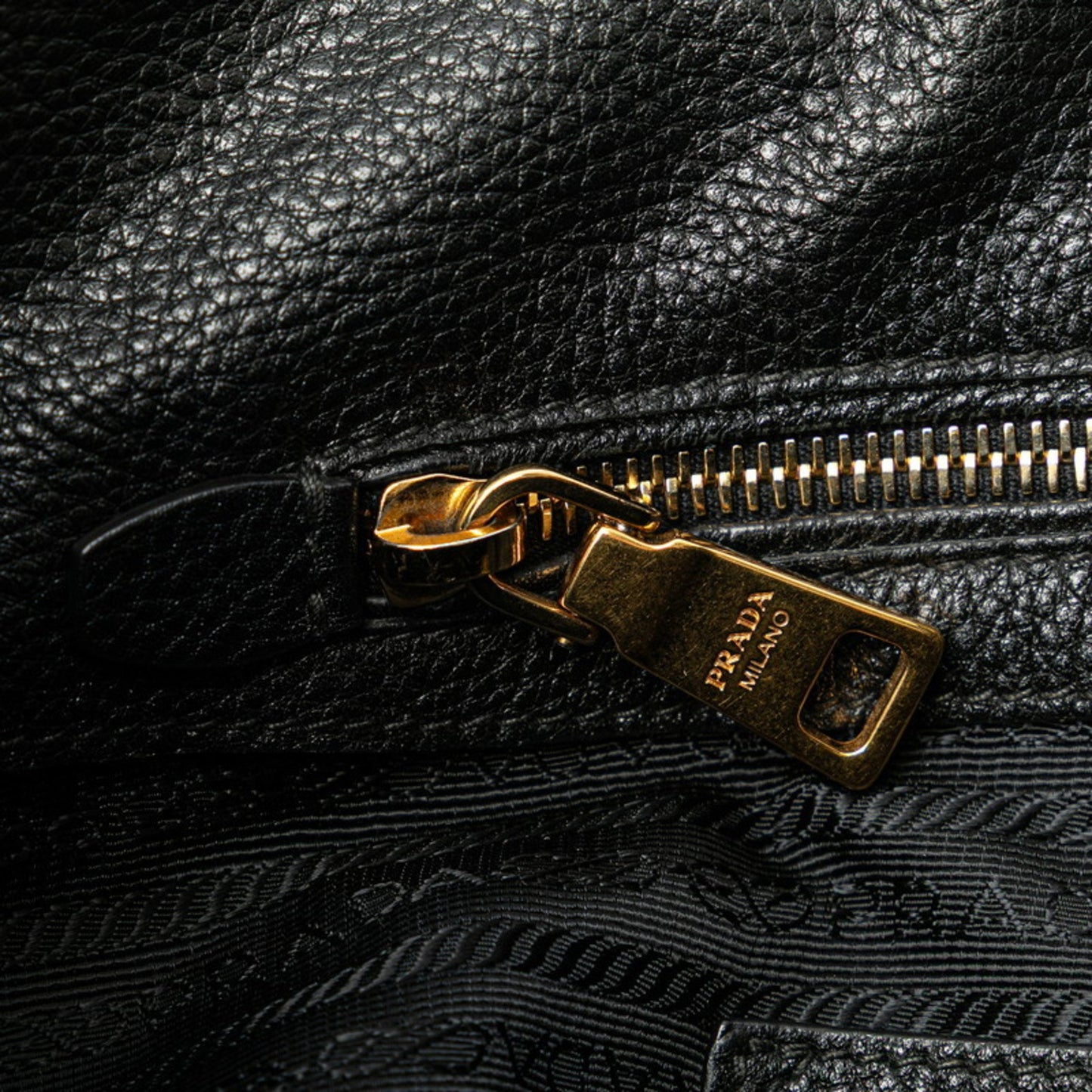 Prada One-Shoulder Bag Br4892 Black Calf Leather