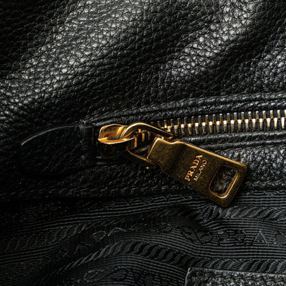 Prada One-Shoulder Bag Br4892 Black Calf Leather