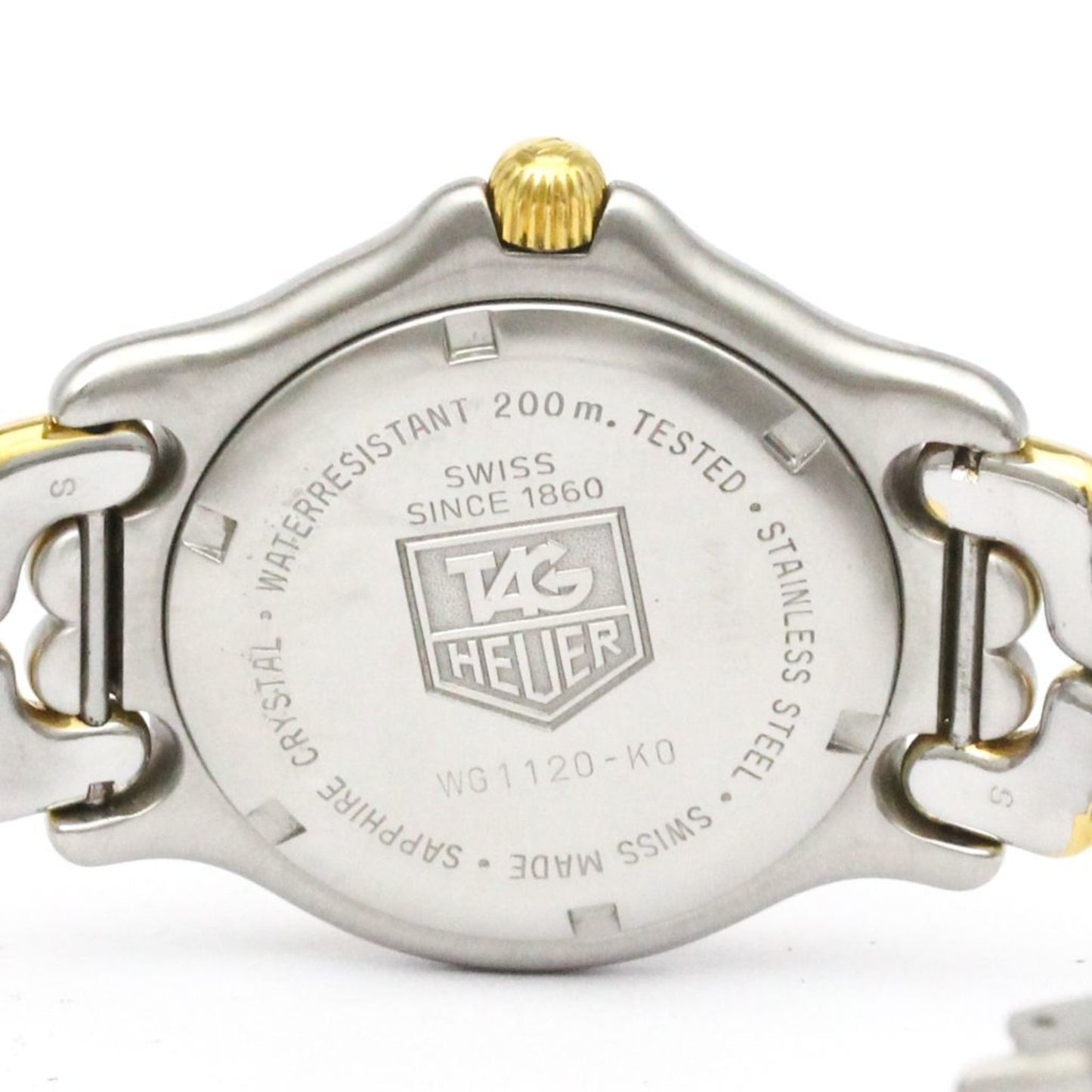 Tag Heuer Sel Professional 200M Gold Plated Steel Watch Wg1120 Polished