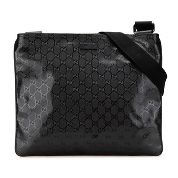 Gucci Gg Imprime Shoulder Bag 201446 Moss Green Pvc Leather