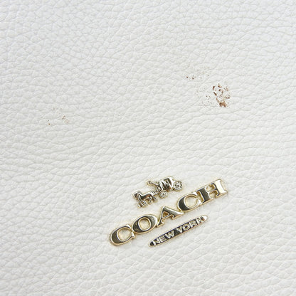 Coach Shoulder Bag 57125 Leather Off-White