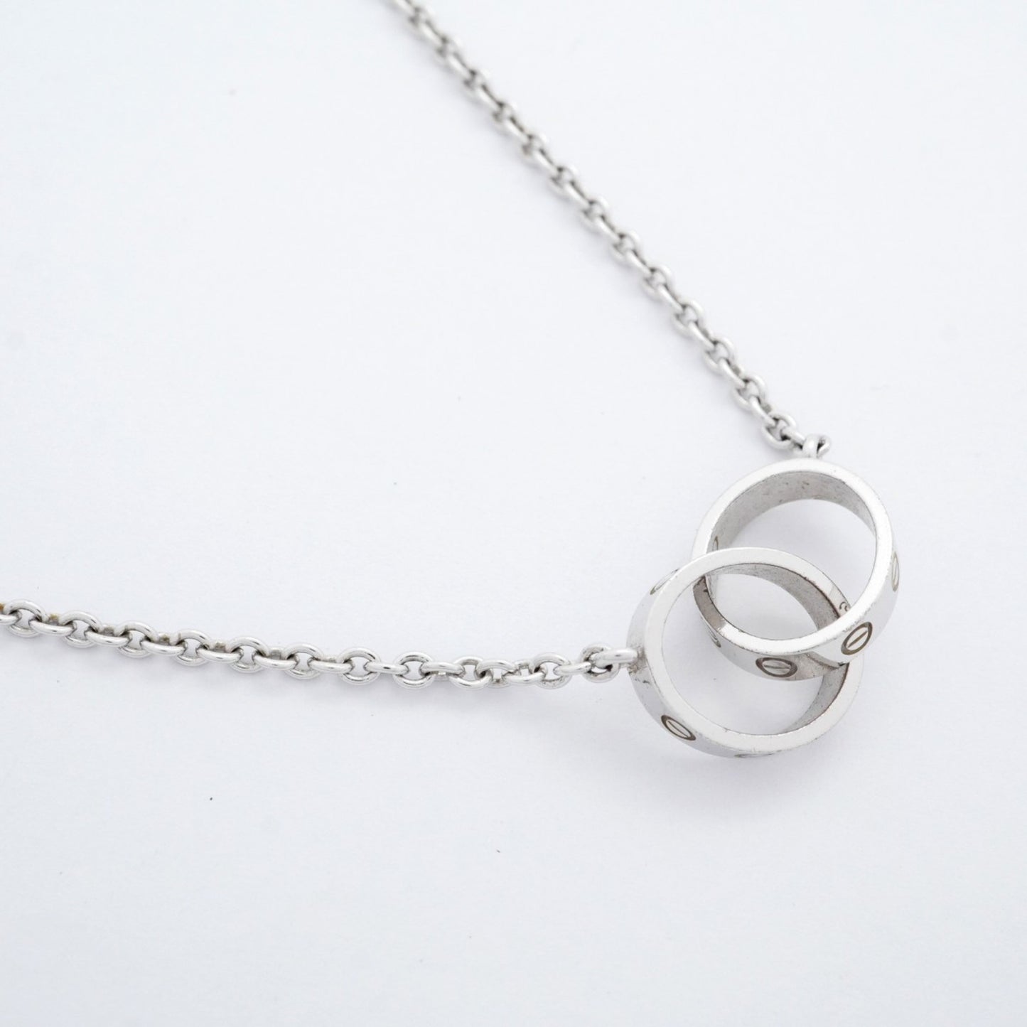 Cartier Baby Love Necklace In 18K White Gold