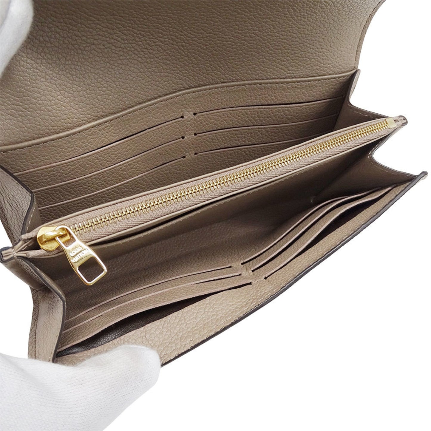 Louis Vuitton Women'S Monogram Empreinte Sarah Tourterelle Long Wallet