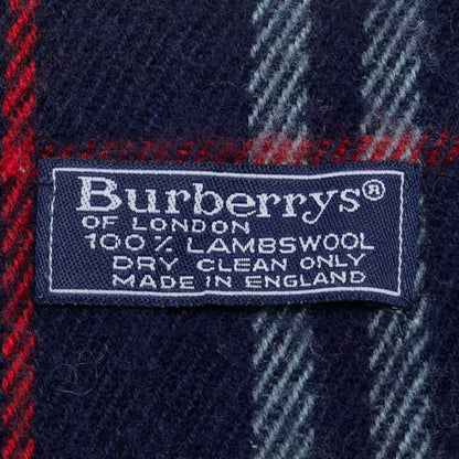 Burberry Nova Check Scarf Navy Multicolor Wool