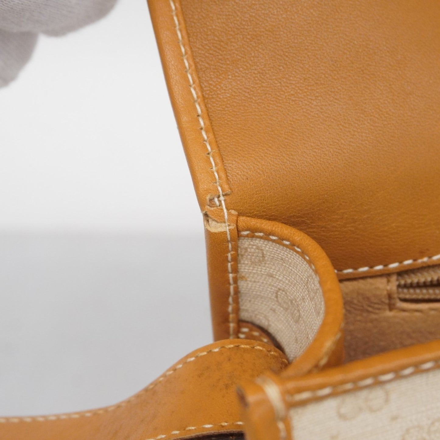 Gucci Micro Gg Sherry Line Shoulder Bag 001 116 Beige