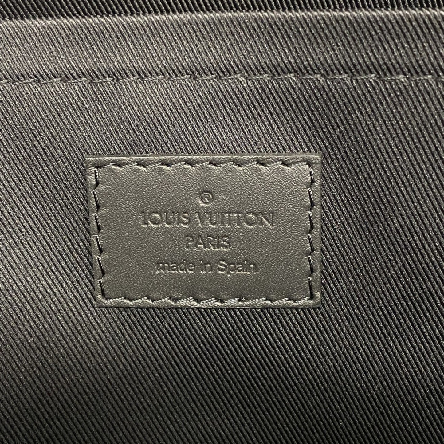 Louis Vuitton Monogram Shadow Pochette Discovery Clutch Bag M62903 Black