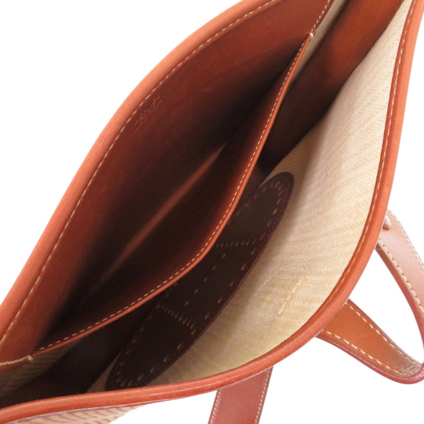 Hermes Herms Evelyne I Pm Striped Shoulder Bag In Veau Gulliver Noisette Leather