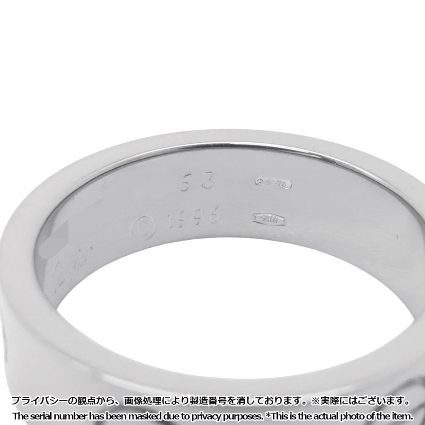 Cartier Love Ring Classic Model 18K White Gold Size 53 B4084753 B4084700