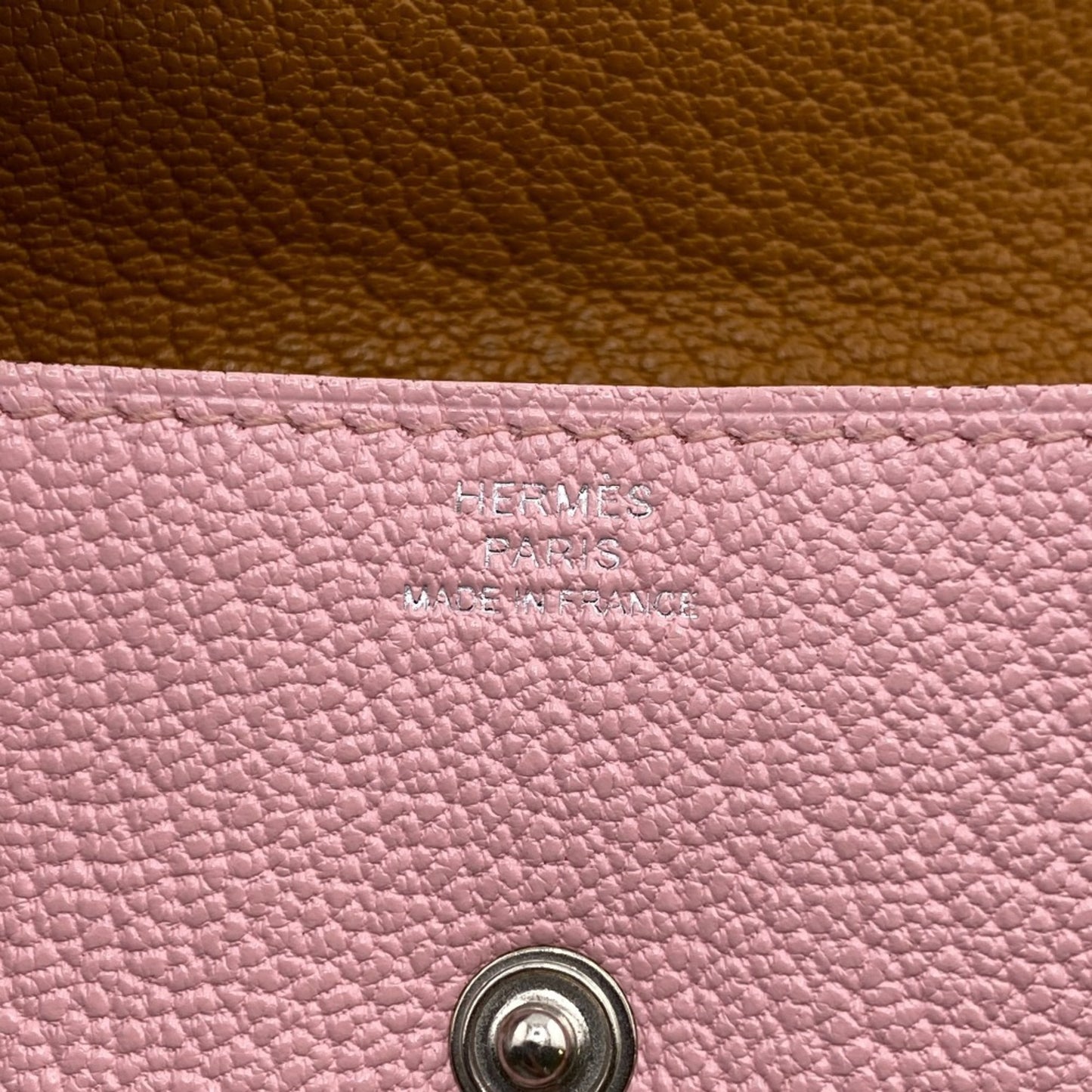 Hermes Levain Quatre Verso Compact Wallet Coin Case Pink