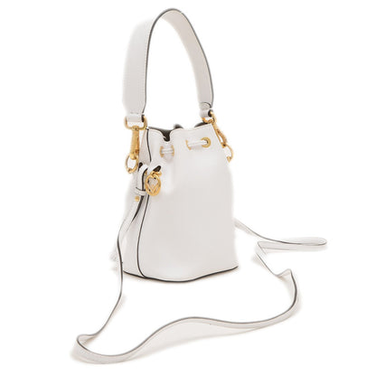 Fendi Montresor Mini Hand Shoulder Bag Leather White 8Bs010 Bp