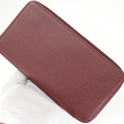 Herms Azap Long Silkin Round Zip-Around Wallet In Rouge H (Epson) For Men And Women