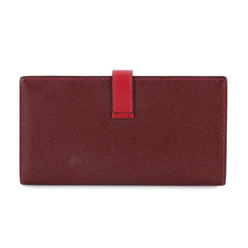Leather Hermes Long Wallet (Bi-Fold) Epsom
