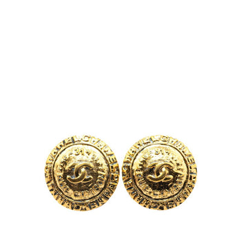 Chanel Coco Mark Earrings Gold Plated