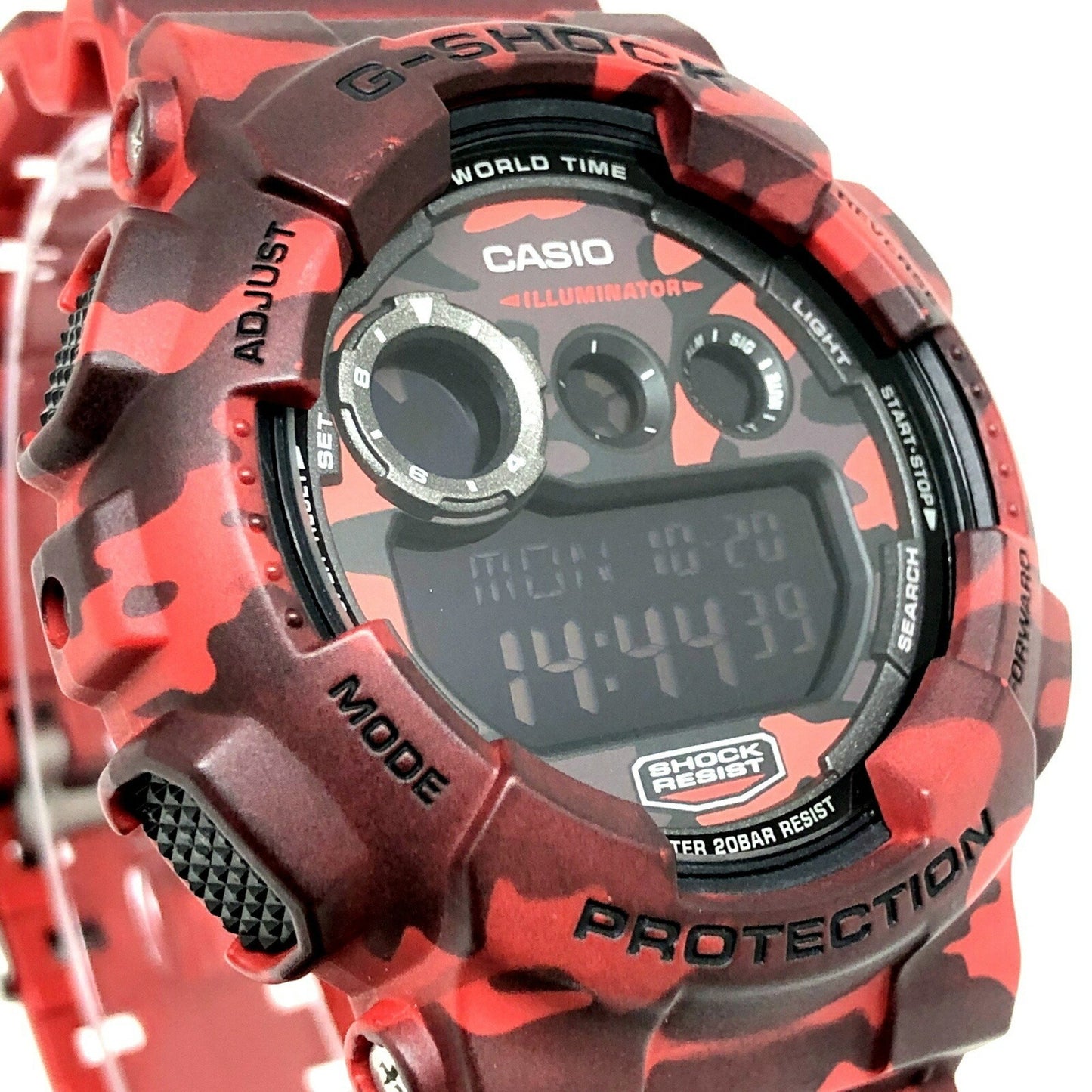 G-Shock Casio Gd-120Cm-4 Camouflage Series Big Case Digital Watch In Red