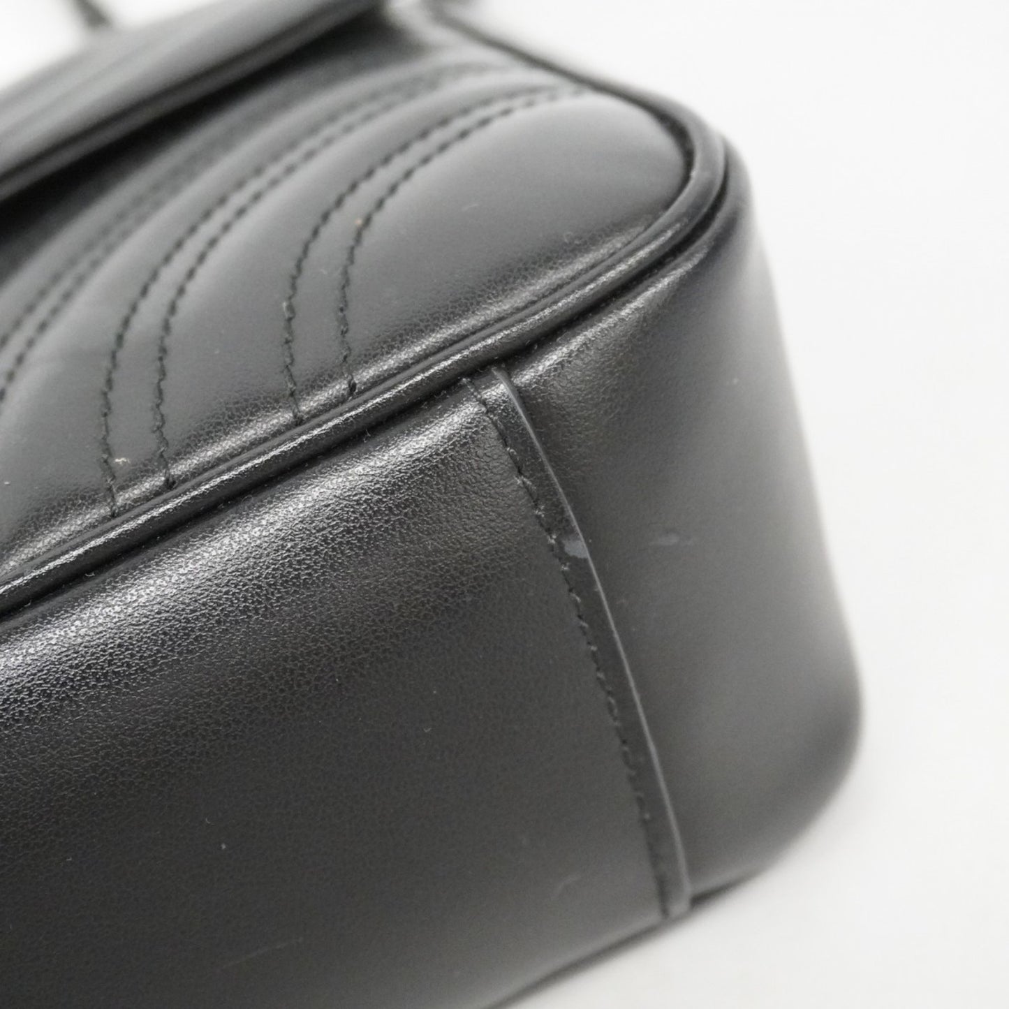 Gucci Gg Marmont Shoulder Bag 443497 Leather Black