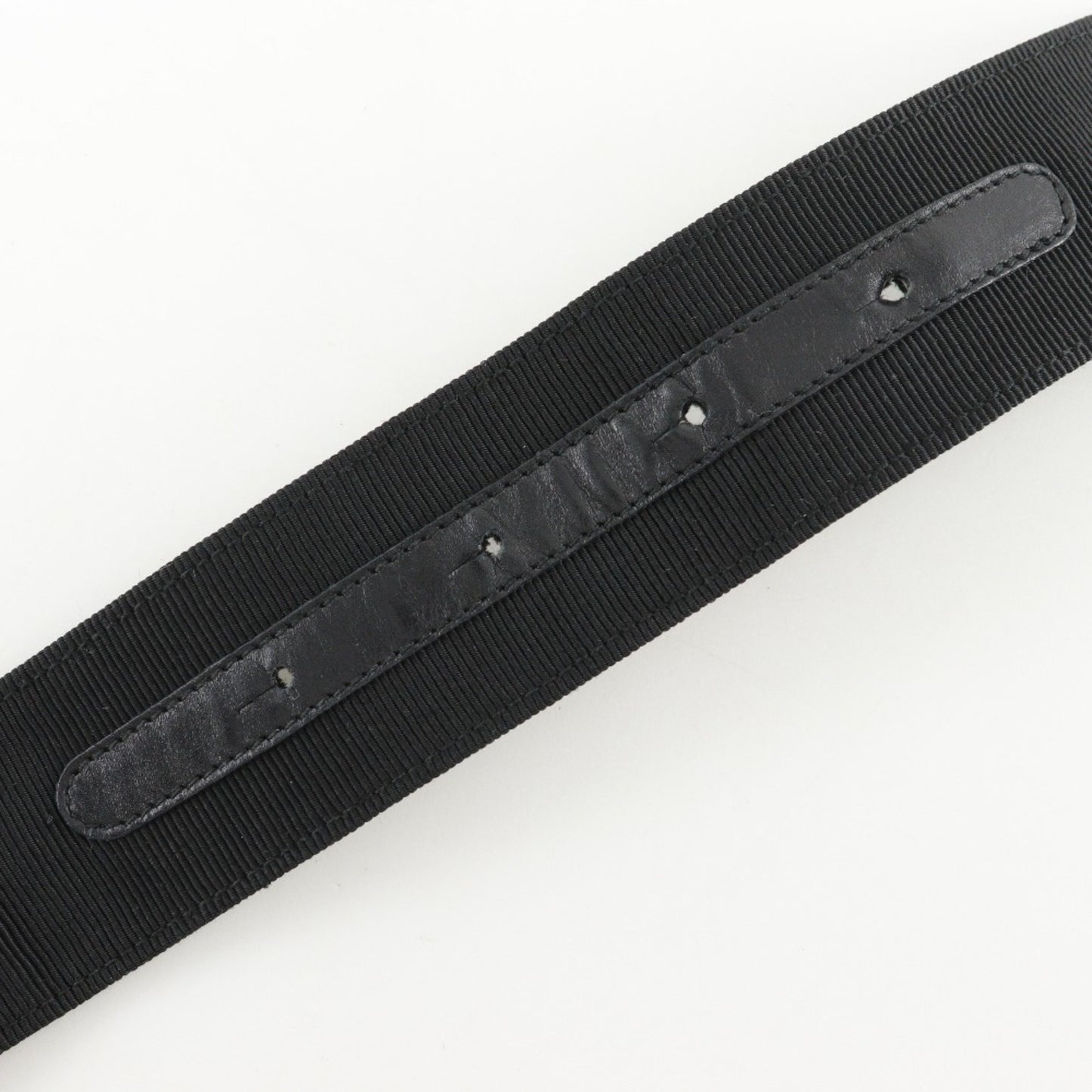 Salvatore Ferragamo Vara Ribbon Belt 8046 Canvas X Gold Plated Black / Vala