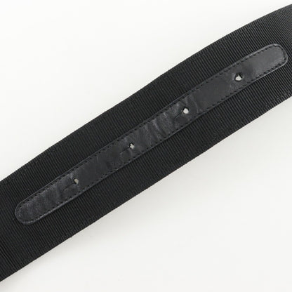 Salvatore Ferragamo Vara Ribbon Belt 8046 Canvas X Gold Plated Black / Vala