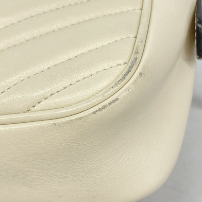Gucci Gg Marmont Shoulder Bag 447632 Leather Ivory