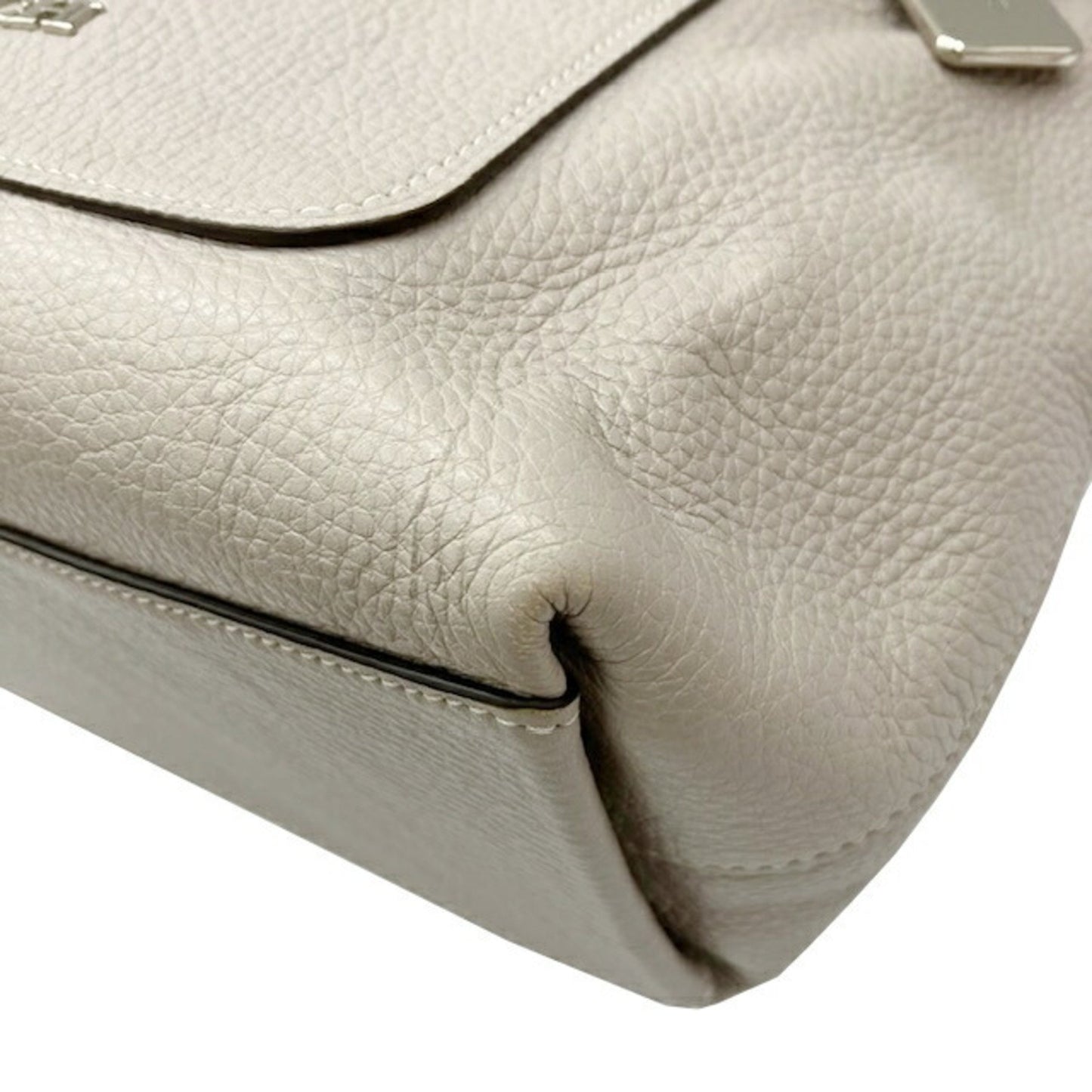Coach Mini Emma Satchel Bag F31466 Grey Leather Handbag Shoulder