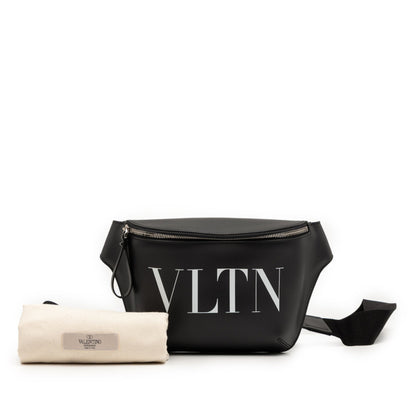 Valentino Vltn Logo Body Bag/Waist Bag In Black