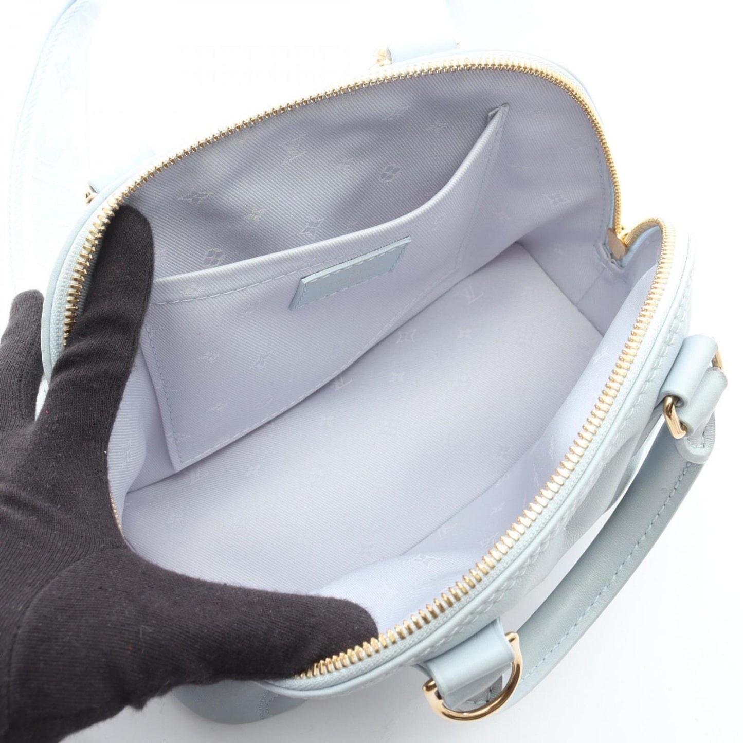 Louis Vuitton Alma Soft Bb Bubble Gram Blue Glacier Handbag