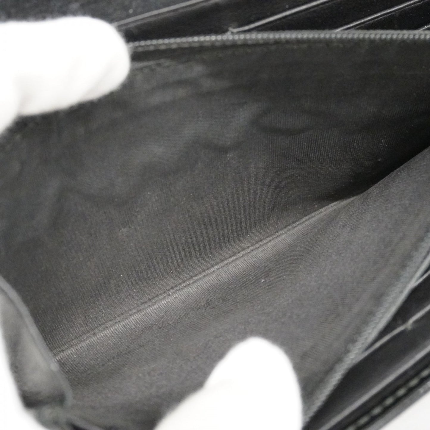 Gucci Micro Guccissima Long Wallet 309760 Enamel Black