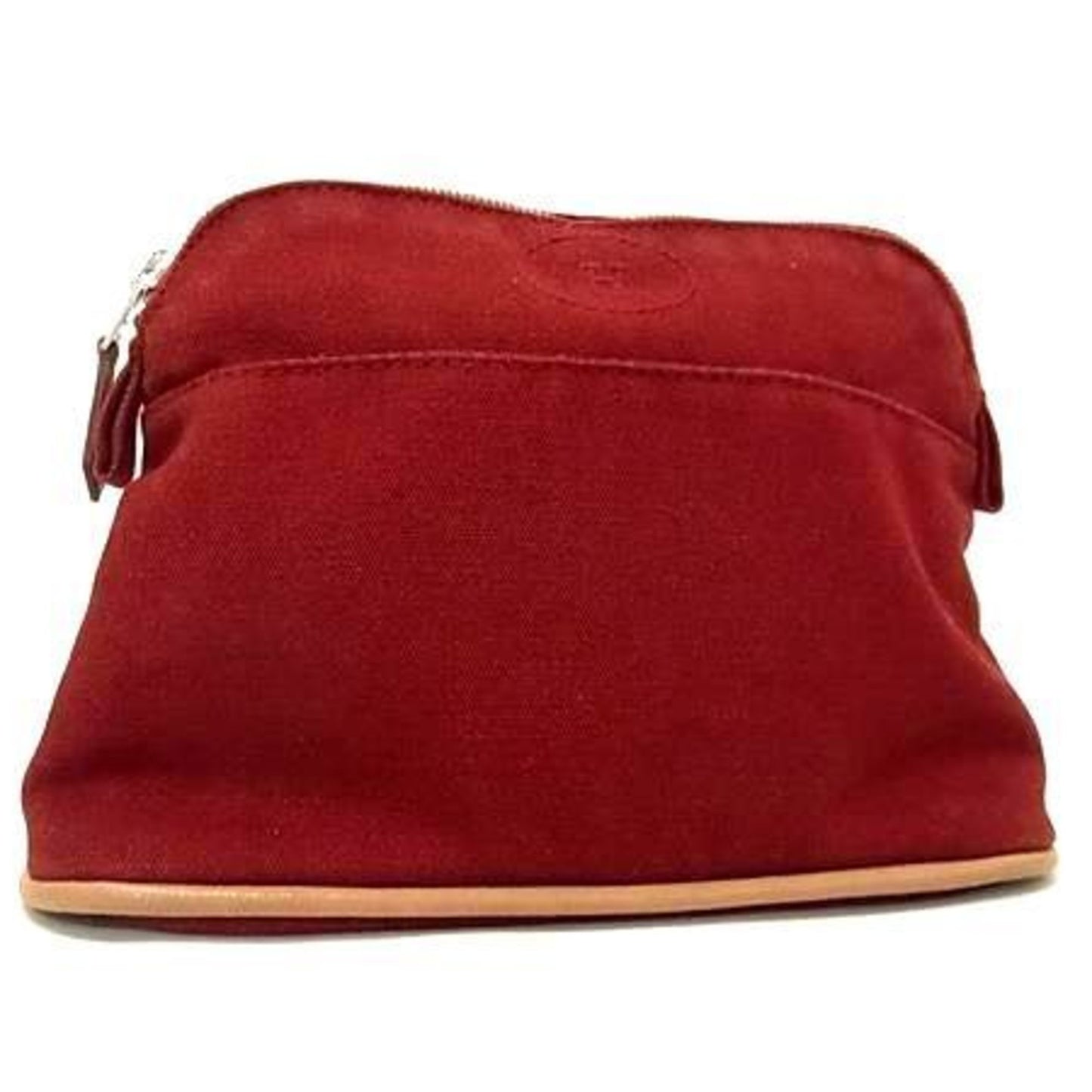 Hermes Bolide Pouch Pm Bordeaux 100% Cotton