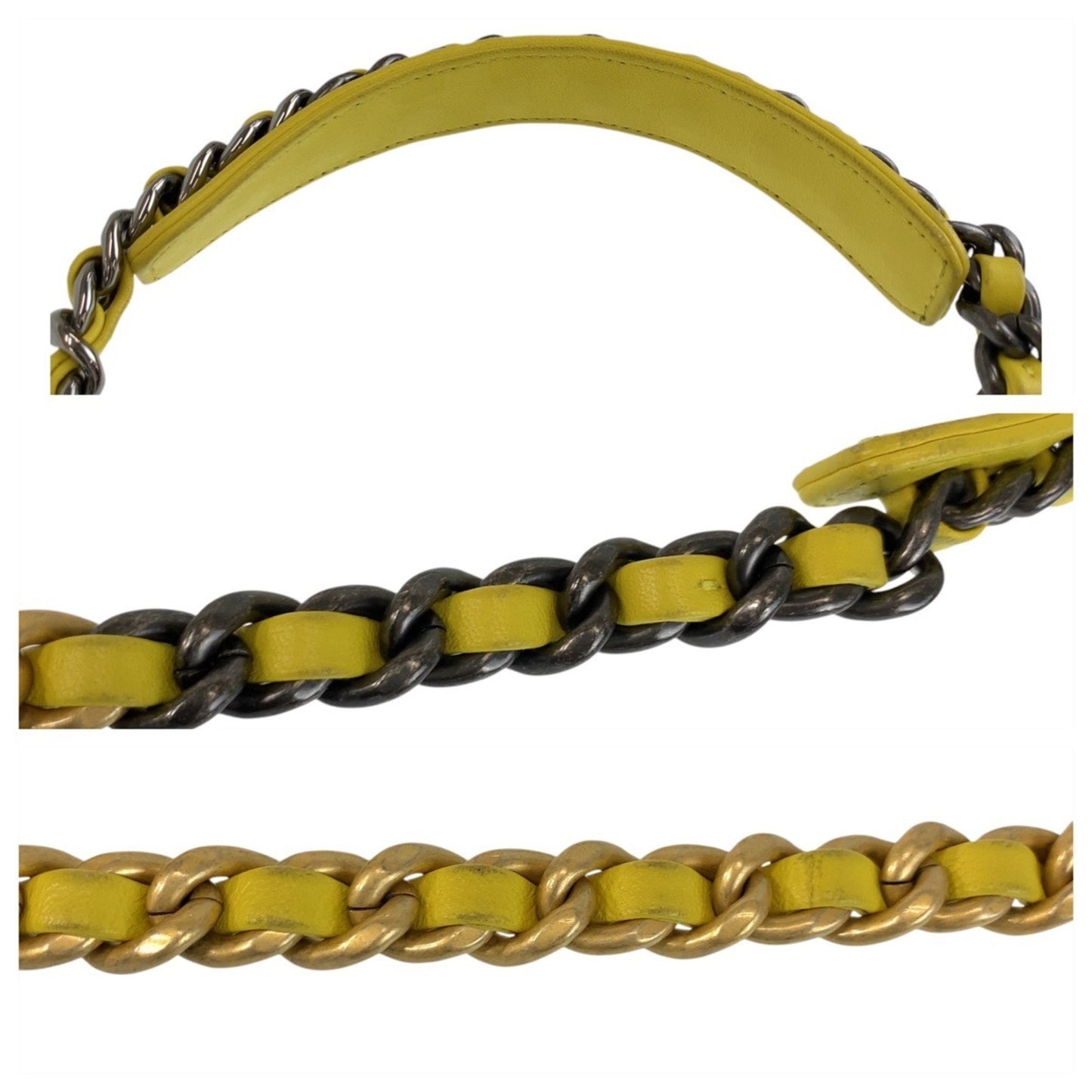 Chanel Chanel Matelasse 19 Coco Mark Turnlock Yellow Gold Hardware Lambskin Chain Shoulder Bag