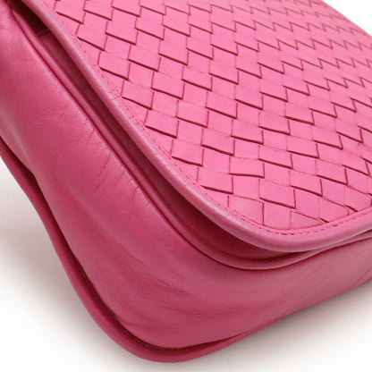 Bottega Veneta Intrecciato Shoulder Bag/Pochette Leather In Pink 357071