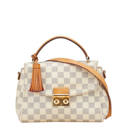 Louis Vuitton Damier Azur Croisette Handbag/Shoulder Bag 2Way N41581 Ivory Leather