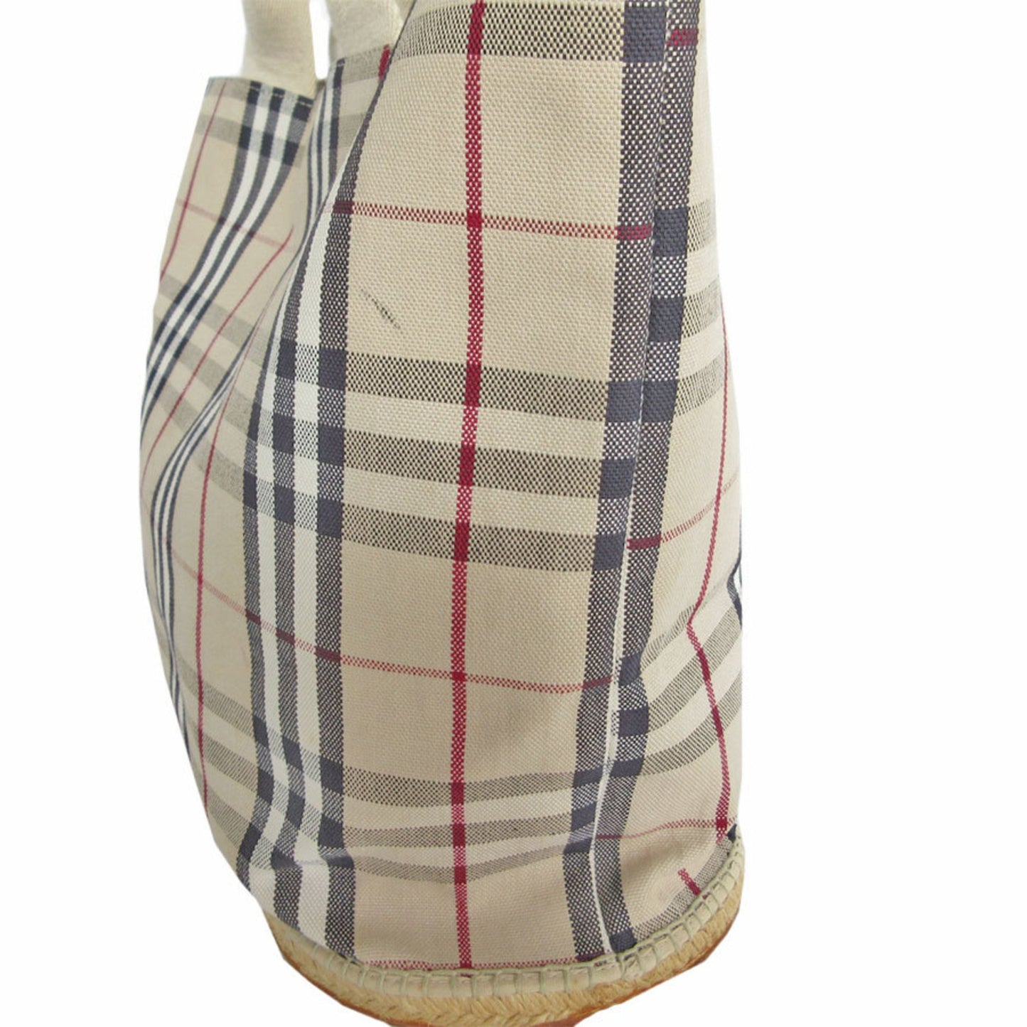 Burberry Handbag Tote Bag Nova Check Canvas Rubber Beige Multicolor