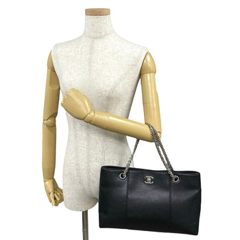 Chanel Coco Mark Leather Tote Bag