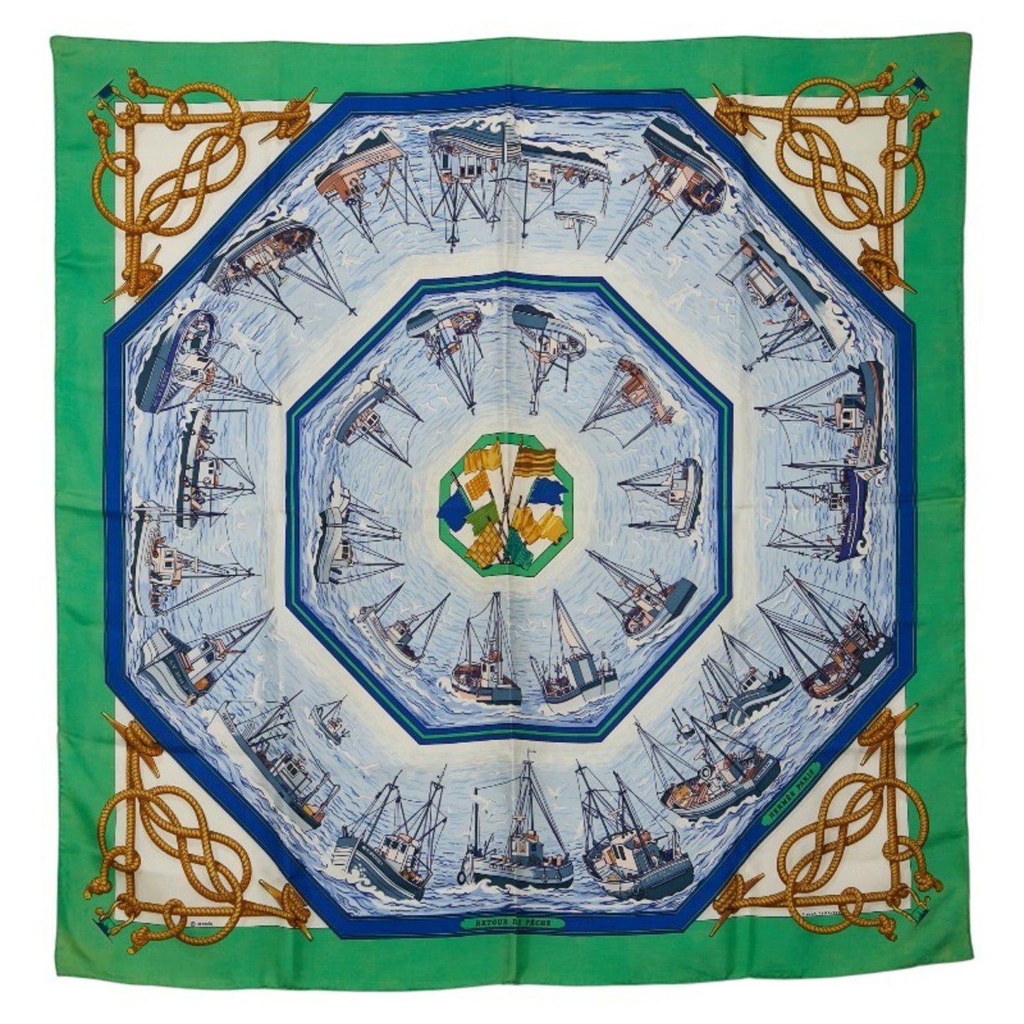 Herms Carr 90 "Retour De Peche" Fishing Boat Returning To Port Scarf