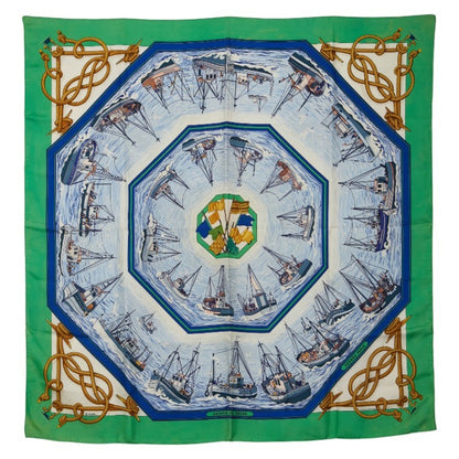 Herms Carr 90 "Retour De Peche" Fishing Boat Returning To Port Scarf