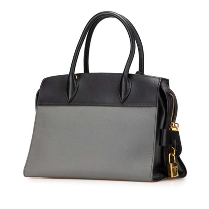 Prada Esplanade Two-Tone Handbag 1Ba046 In Black