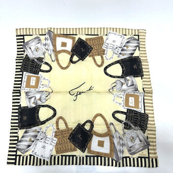 Fendi Logo Handkerchief Scarf Cotton
