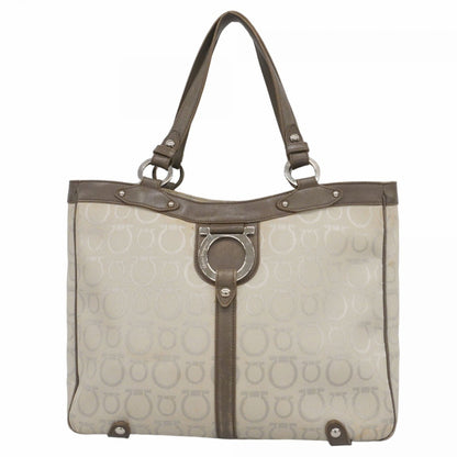 Salvatore Ferragamo Gancini Canvas Tote Bag