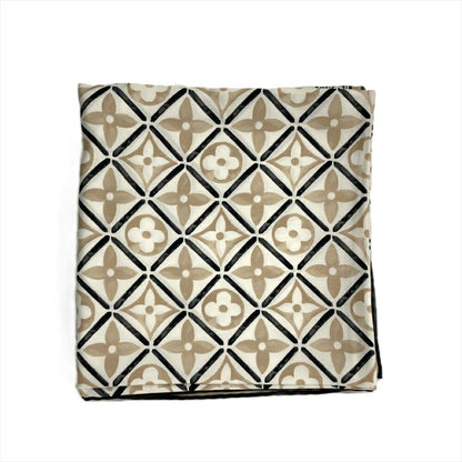 Louis Vuitton Louis Vuitton Flower Tile Scarf Muffler Silk M78980 Beige Os1253 Monogram