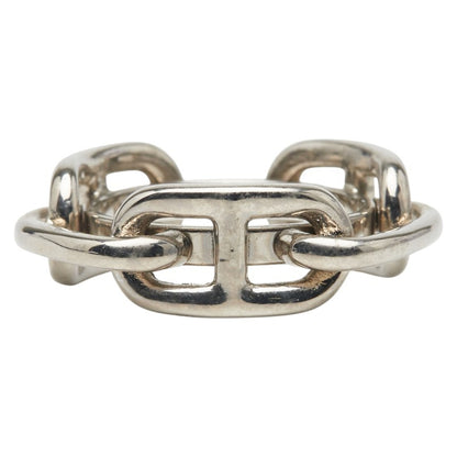 Hermes Chaine D'Ancre Scarf Ring Silver Metal