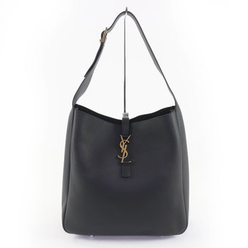 Saint Laurent 753837 Le 5 A 7 Soft Large Leather Shoulder Bag In Black With Gold Hardware And Dust