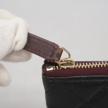 Chanel Matelasse Wallet/Coin Case In Caviar Leather