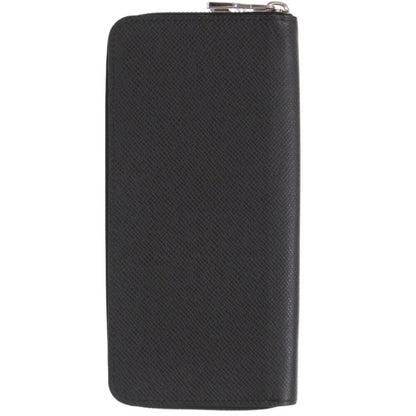 Louis Vuitton Round Zippy Wallet Vertical Taiga M30503 Noir Long Black Lv 0632Louis Vuitton
