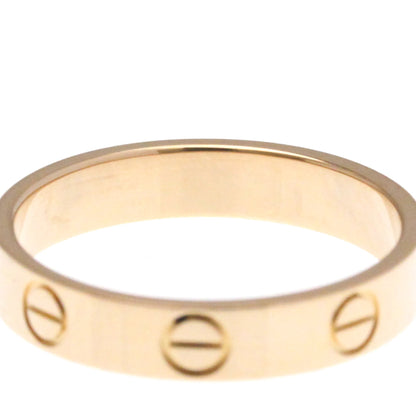 Cartier Mini Love Ring Pink Gold (18K) Fashion No Stone Band Ring Pink Gold